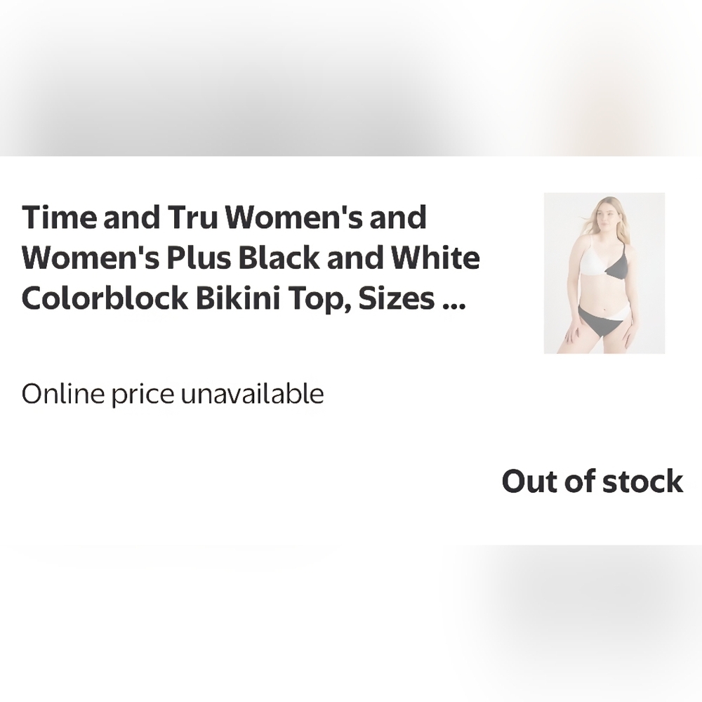 Black and White Bikini Top